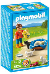 imagen Playmobil familia de gatos con niña