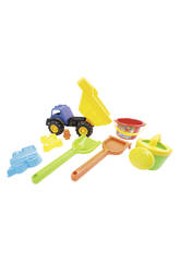 imagen CAMI�N DE 38cm. CON ACCESORIOS DE PLAYA 7 PIEZAS