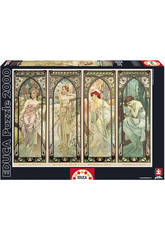 imagen Puzzle 2000 Los momentos del dia, A. Mucha