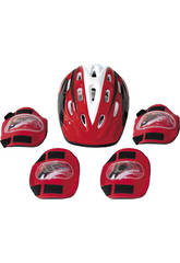 imagen CASCO + CONDERAS + RODILLERAS ROJO T-47-51