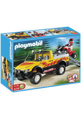 imagen Playmobil pick up con quad de carreras