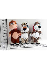 imagen PELUCHE ANIMALES SELVA MUSICAL C/ MOV. 3 SURT.
