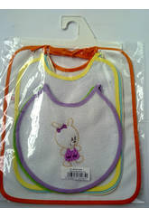imagen BEBE PACK 6 BABEROS PVC BORDADOS