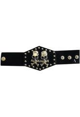 imagen PULSERA CUERO CALAVERA