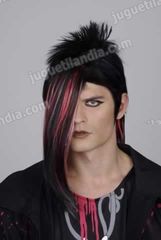 imagen PELUCA ADULTO DR.TRANSTORNADO ROJA-NEGRA