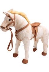 imagen CABALLO 71 cm. AMARILLO PELUCHE CON SILLITA