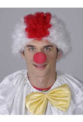 imagen PELUCA ADULTO PAYASO ROJA-BLANCA