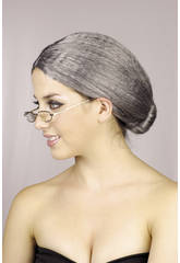 imagen Peluca Adulto Abuela Gris