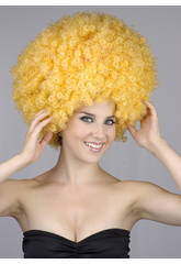 imagen PELUCA ADULTO AFRO GRANDE AMARILLA