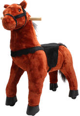 imagen CABALLO-RUEDAS 66cm. MARR-OSCURO PELUCHE