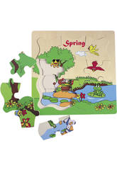 imagen Puzzle madera Primavera en el lago