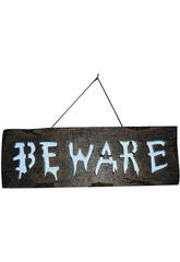 imagen Cartel beware con luz