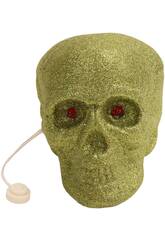 imagen Calavera purpura verde con luz
