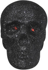 imagen Calavera purpura negra con luz