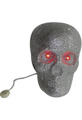imagen Calavera purpura plata con luz