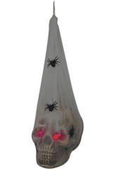 imagen Calavera con luz y tela de ara�a