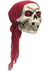 imagen Calavera pirata colgante con luz