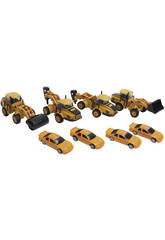 imagen SET 4 MAQUINAS 14 cm + 4 COCHES 8 cm CONSTRUCCION
