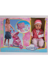 imagen MU�ECO 40 cm. CON STROLLER SET