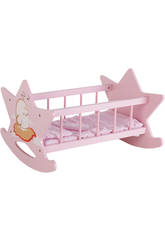 imagen Cuna de madera rosa