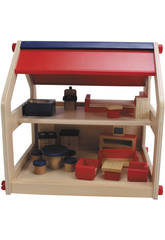 imagen Casita de madera con muebles