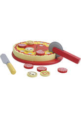 imagen Pizza de madera en porciones