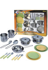 imagen SET COCINA PORCELANA Y ALUMINIO 20 PIEZAS