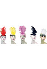 imagen CINTA PELO CON PLUMA COLORES SURT. 5