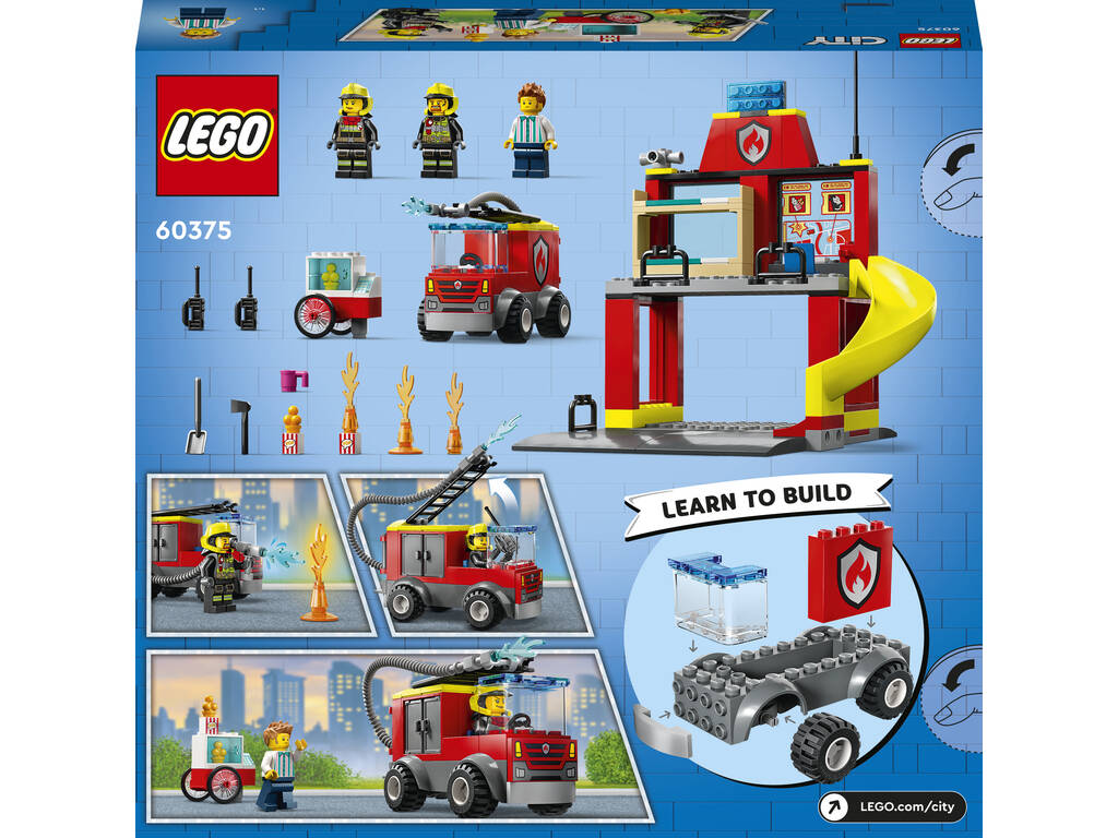 Lego City Fire Caserne et camion de pompiers