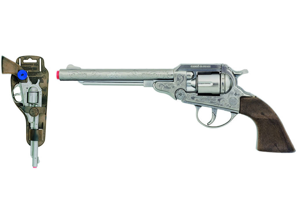 Rivoltella d'argento Giocattolo 8 Colpi Gonher 3088/0