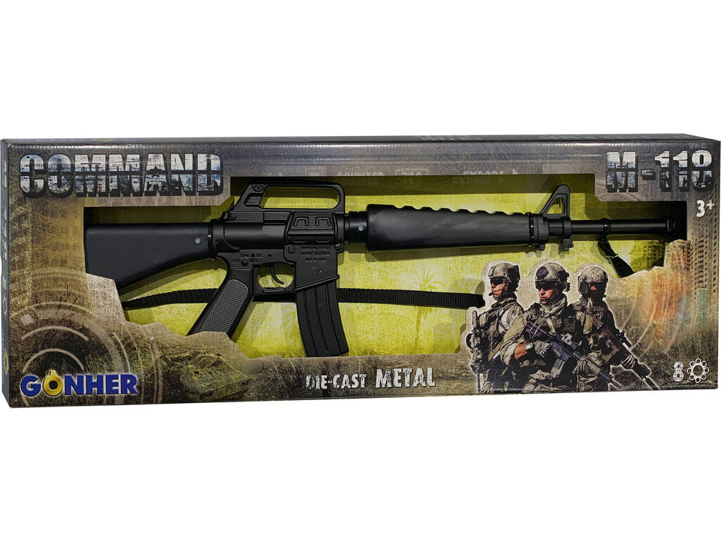 Fusil d'Assaut de Jouet Noir 8 Coups Gonher 118/6 