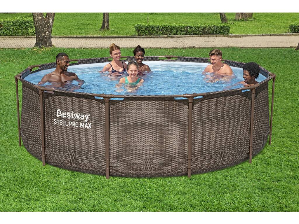 Piscina Fuori Terra 366x100 cm Steel Pro Max Deluxe Bestway 56709