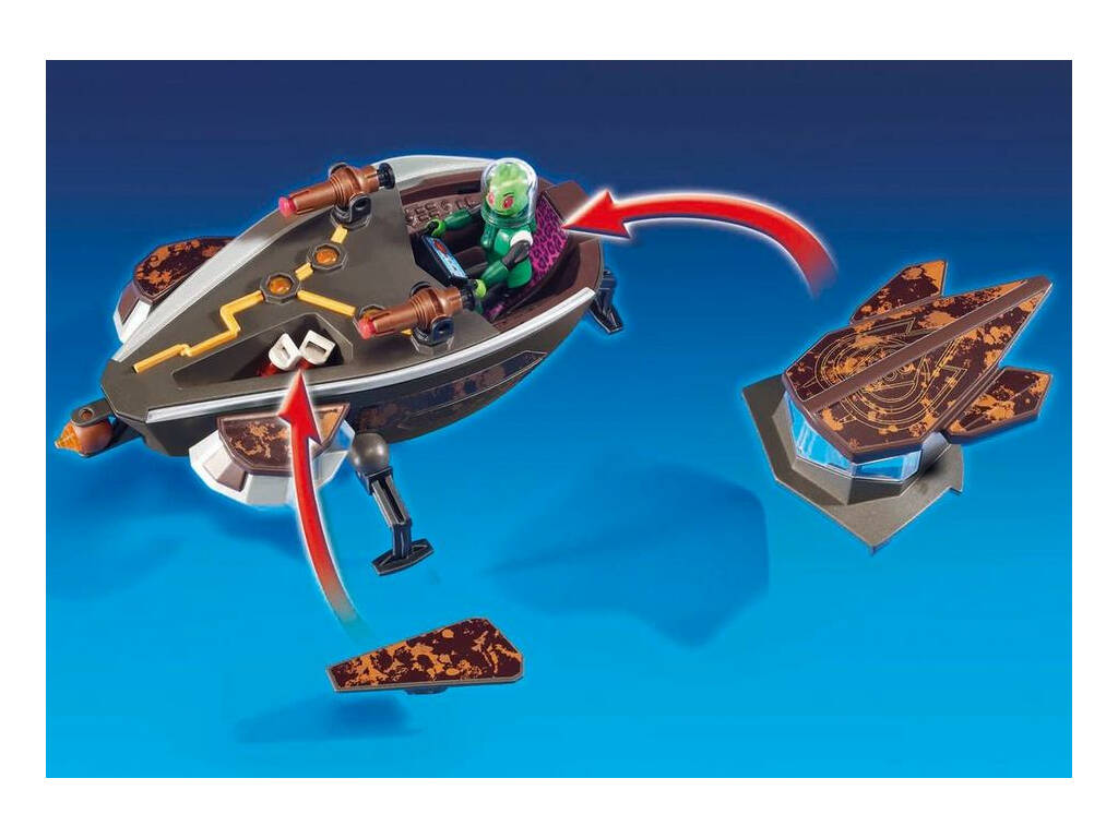 Playmobil Super 4 Veicolo Spaziale con Agente Gene 9408
