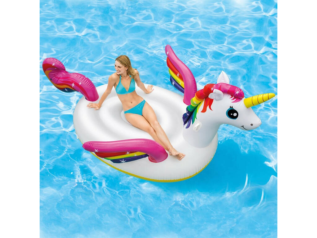Materassino Isola Gonfiabile Unicorno Gigante da 287x193x165 cm Intex 57281 
