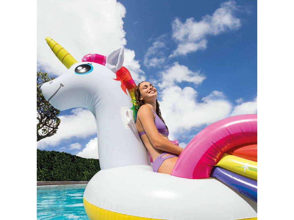 Materassino Isola Gonfiabile Unicorno Gigante da 287x193x165 cm Intex 57281 