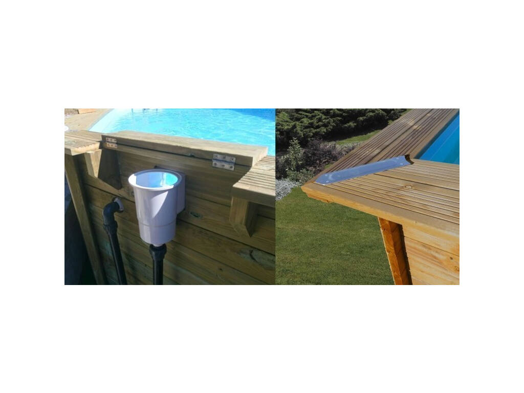Piscina Retangular Madeira Mint 1000x400x146 Cm. Gre 788032