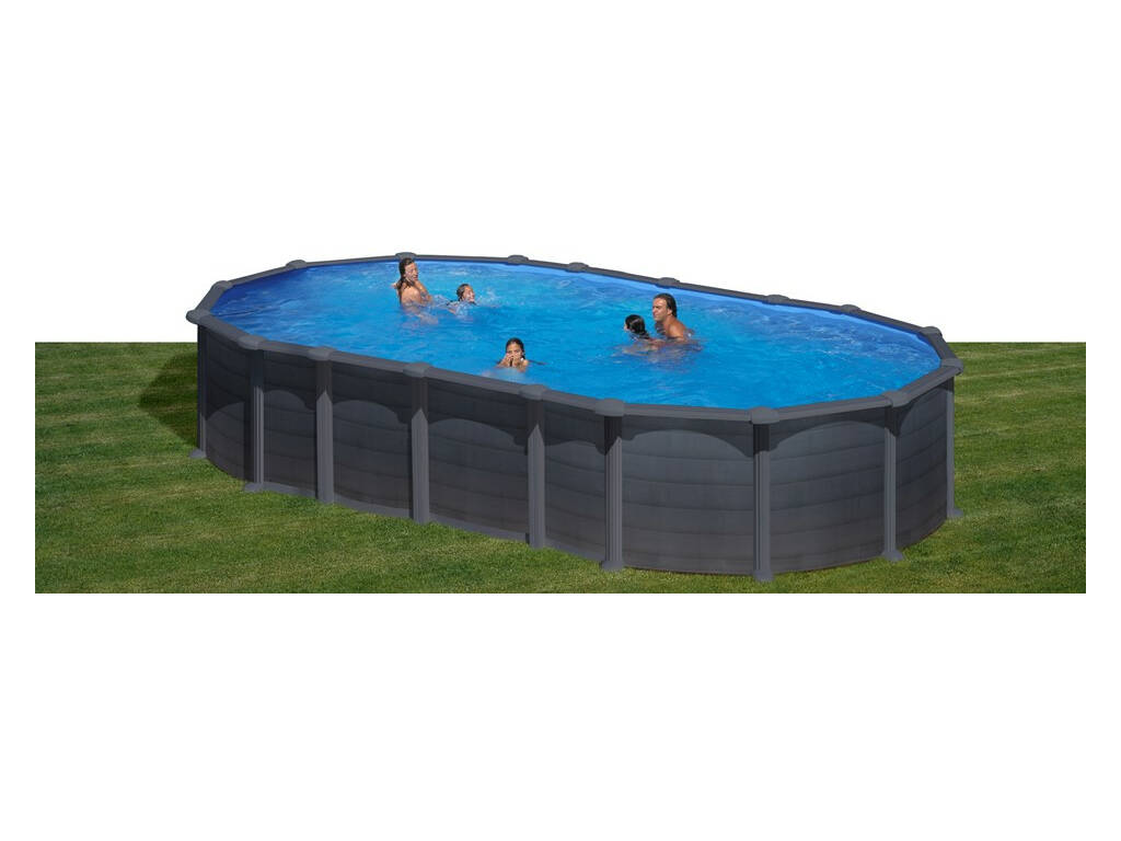 Piscine Ovale Graphite Capri 610 x 375 x 132 cm Gre KITPROV6188GF 