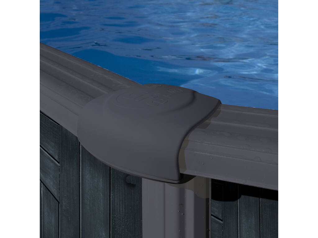 Piscina Ovalada Grafito Granada 730x375x132 cm. Gre KITPROV738GF