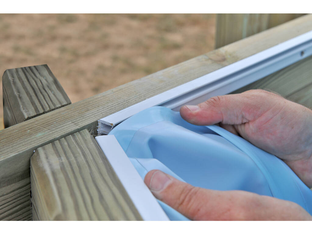 Liner Bleu pour Piscine en Bois 551 x 351 x 119 cm Gre 778768