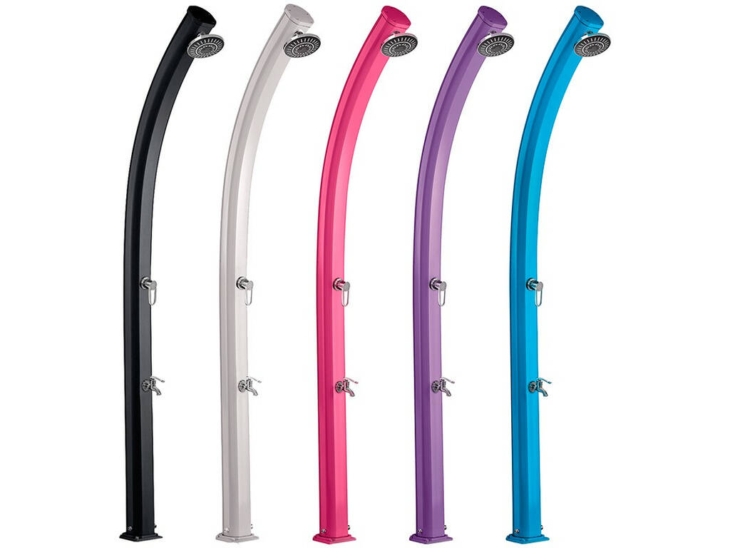 Doccia Solare Alluminio Jolly Viola con Lavapiedi Poolstar DS-A522VO
