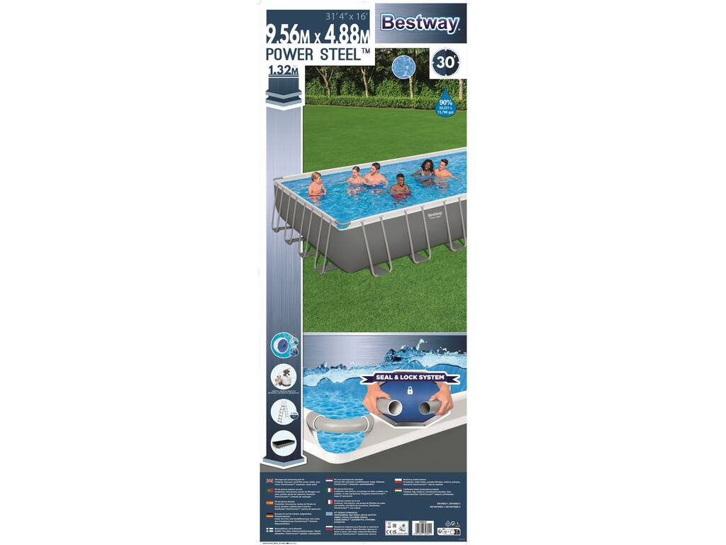 Piscine Hors Sol 956 x 488 x 132 cm Bestway 56623 
