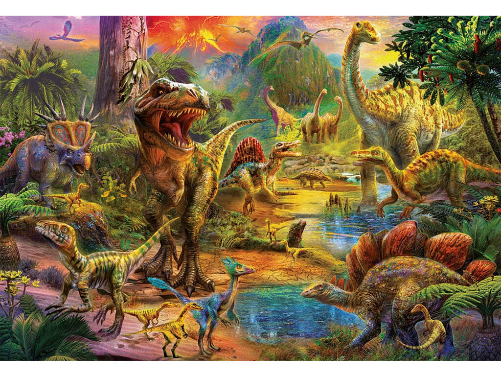 Puzzle 1000 Pays des Dinosaures Educa 17655