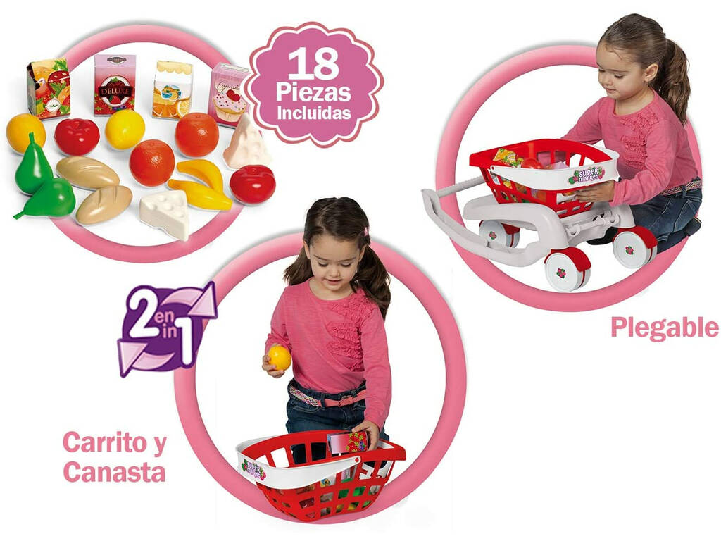 Chariot de supermarché 2 en 1 garçons 84158