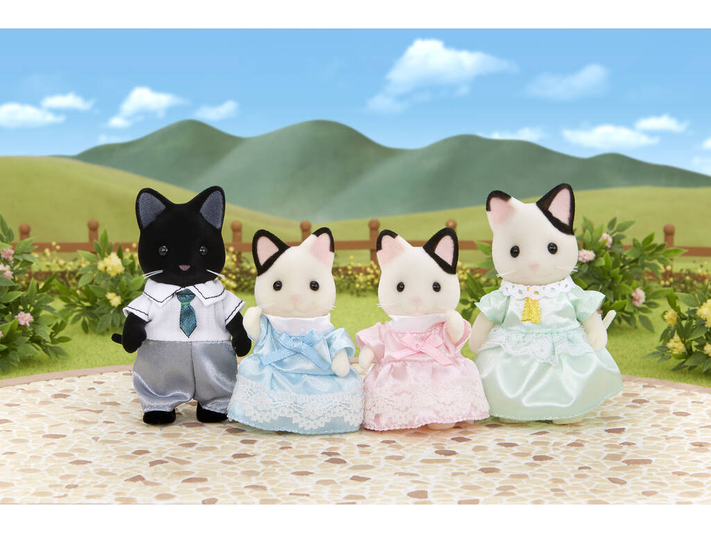 Sylvanian Families Famille Chat Bicolore Epoch d'enfance 5181