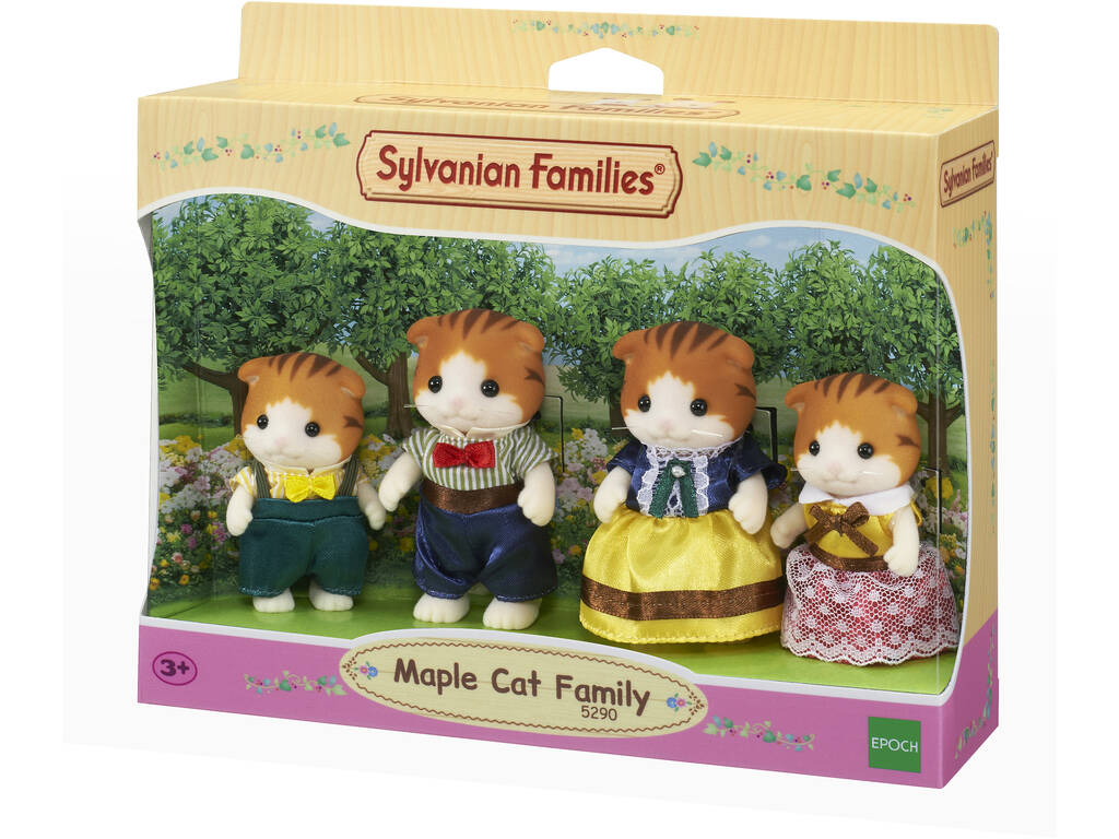 Famílias Sylvanian Mapple Family Cats Epoch To Imagine 5290
