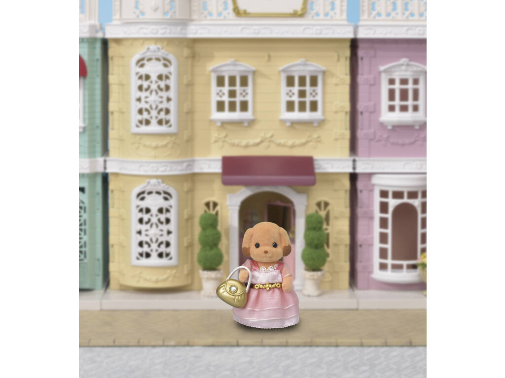 Sylvanian Town Series Niña Perro Caniche Epoch para Imaginar 6004
