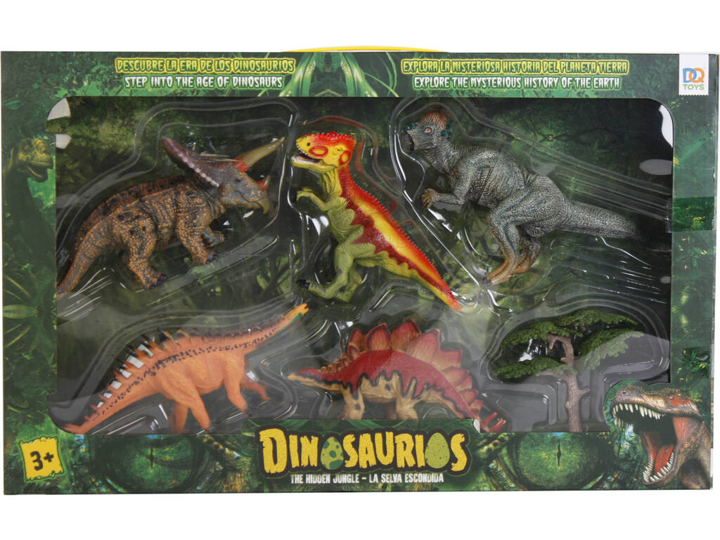Set 5 Dinosauri e 1 Albero 