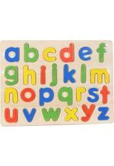 Puzzle en Bois Lettres Minuscules 26 pièces 30 x 23 cm 