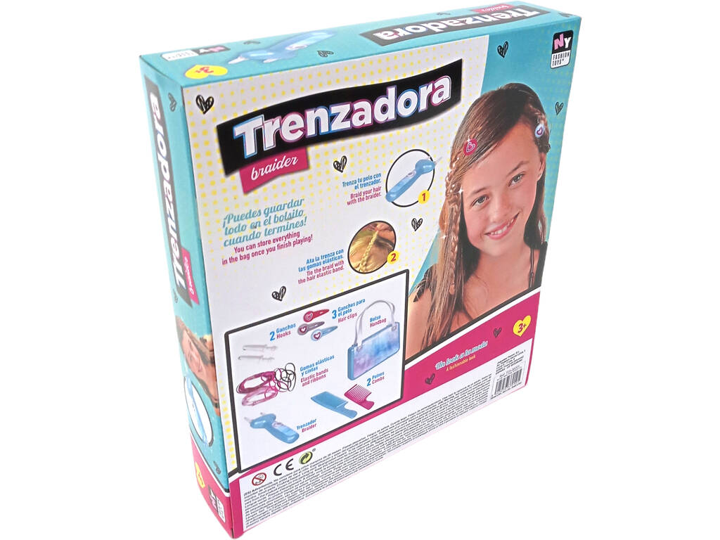 NY Fashion Toys Macchinetta per Treccine 7 pezzi 