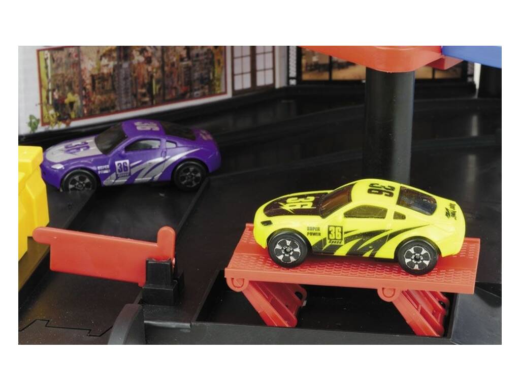 Super Parking Central 4 Étages Avec 4 Véhicules